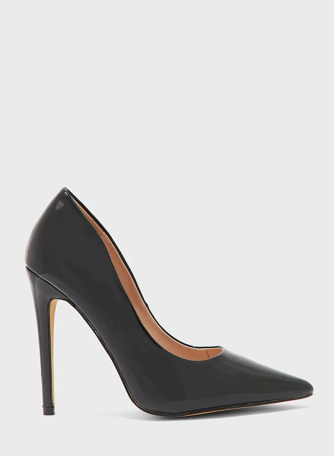 Truffle Wide Fit Shiny Pointed Pump