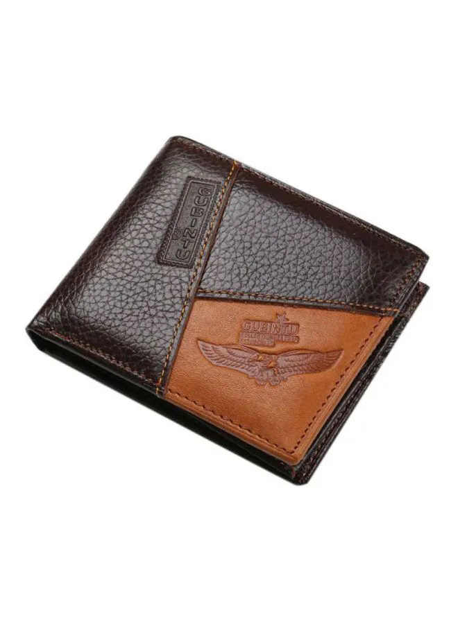 Beauenty Splicing Leather Wallet Brown