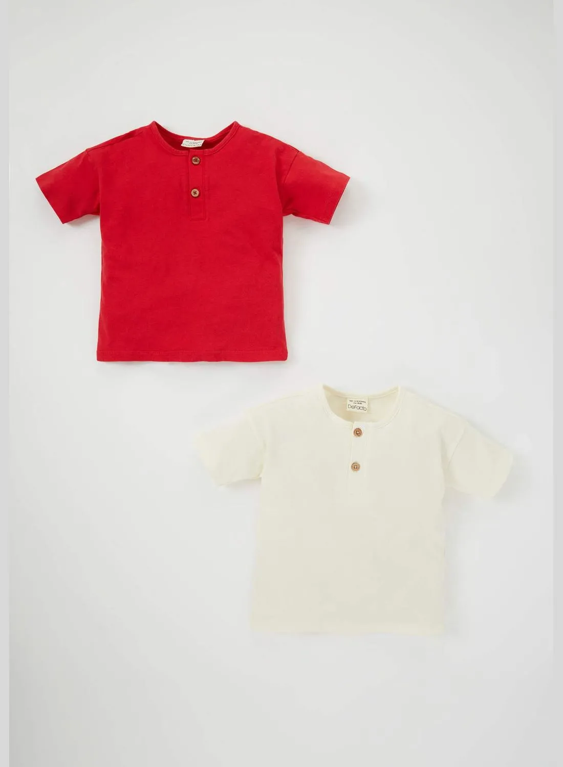 DeFacto 2 Pack BabyBoy Knitted Short Sleeve T-Shirt