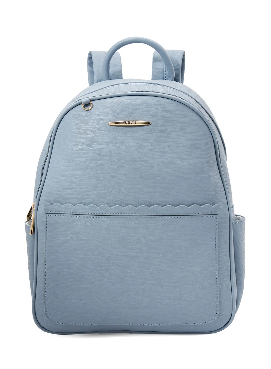YUEJIN Faux Leather Backpack Blue