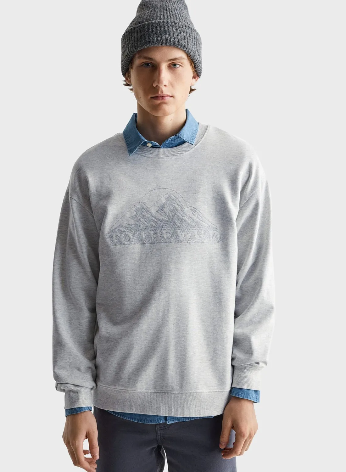 MANGO Kids Mountain Print Sweatshirt