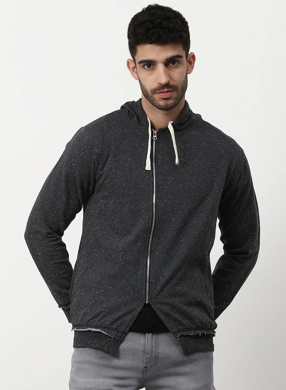Campus Sutra Outerwear Comfortable Jacket Grey