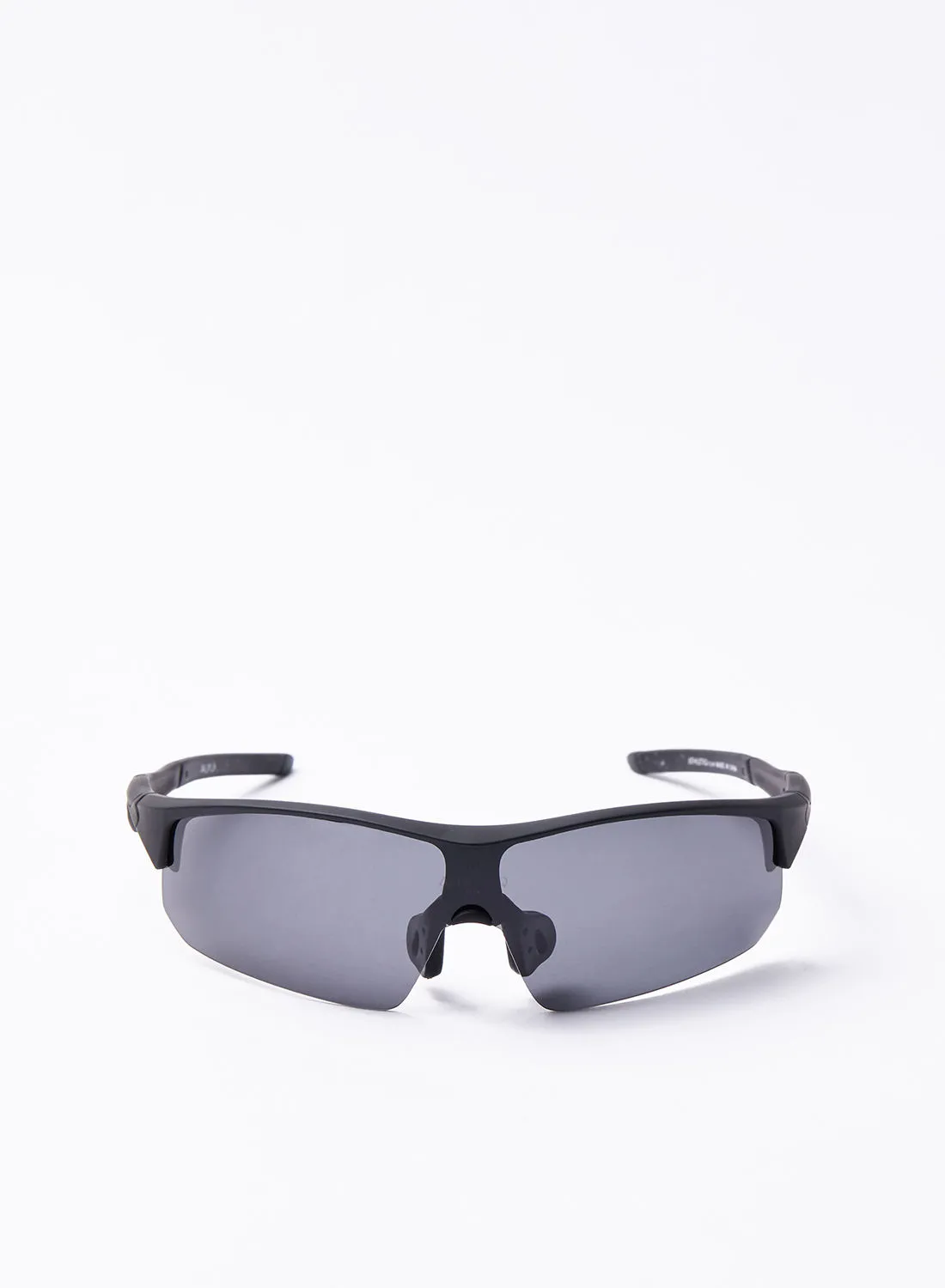نظارة شمسية Athletiq للدراجات البخارية - Athletiq Club Oryx - إطار أسود مع عدسة عاكسة سوداء دخانية متعددة الطبقات