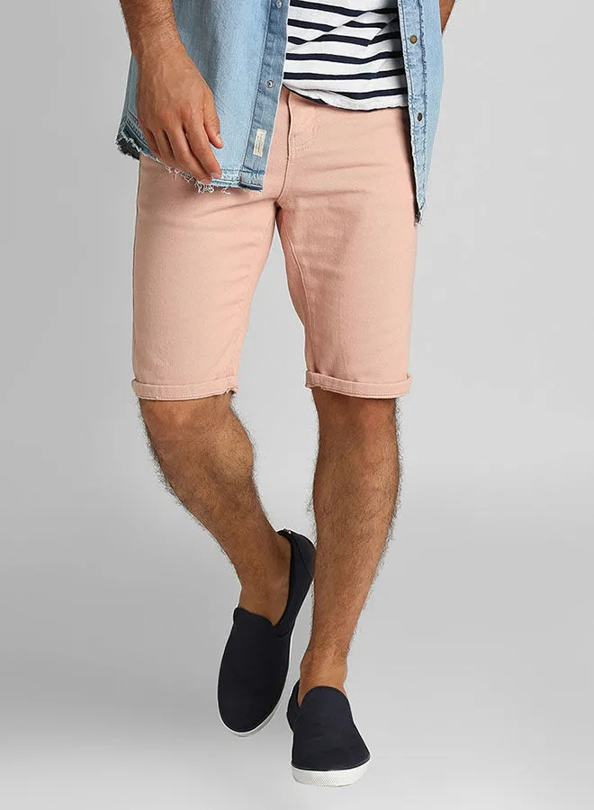 NEW LOOK Dusty Denim mid rise Shorts Mid Pink
