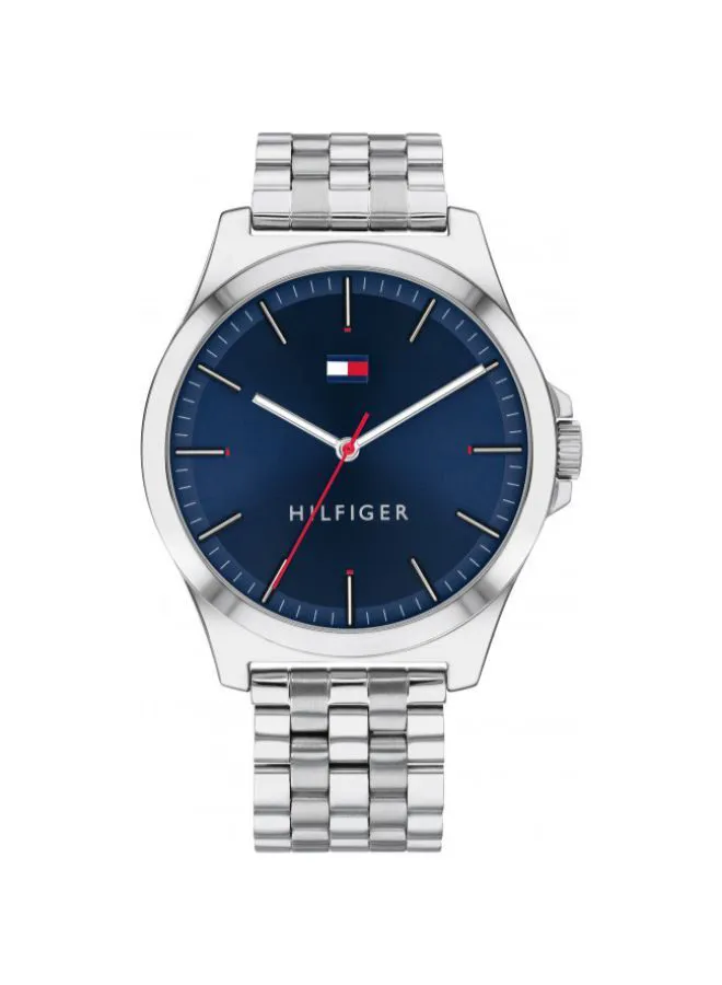 TOMMY HILFIGER Men's Barclay Round Shape Stainless Steel Analog Wrist Watch 43 mm - Silver - 1791713