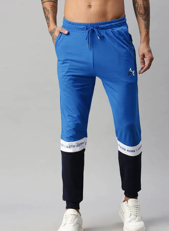 Kook N Keech Elasticated Casual Track Pants Blue/Black