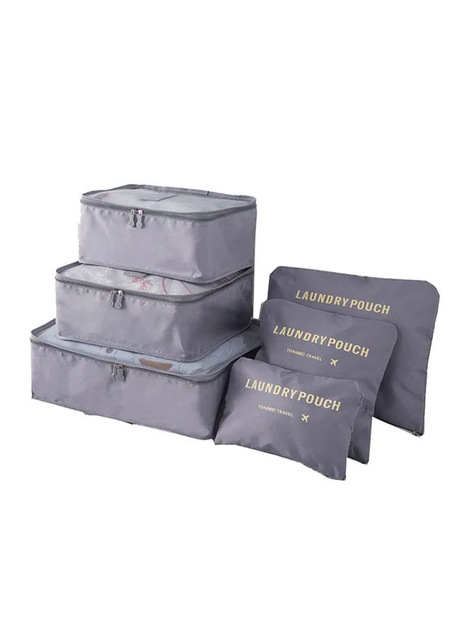 Generic 6-Piece Waterproof Luggage Set Grey