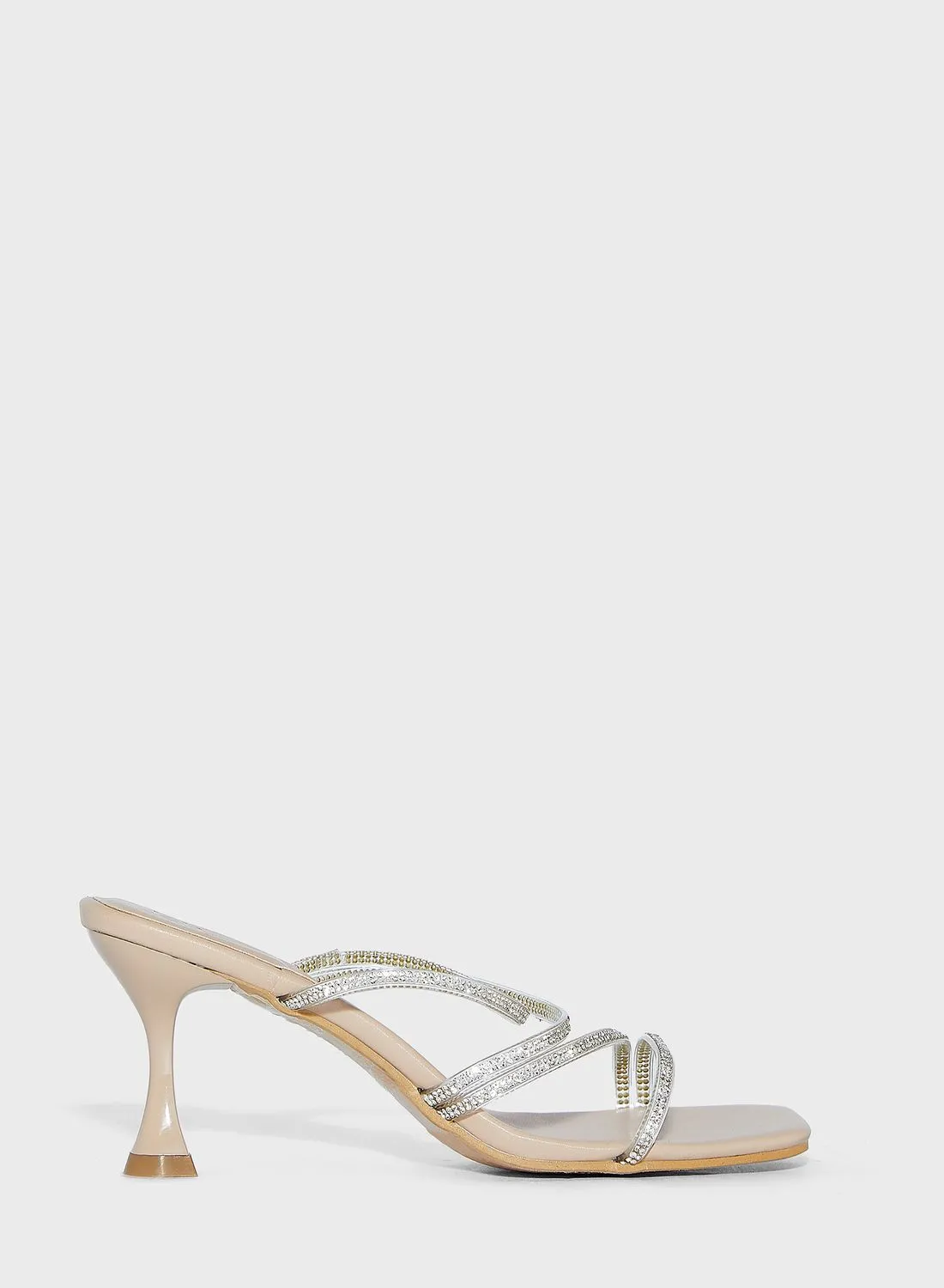 Ella Limited Edition Diamante Criss Cross Strap Mule Sandal