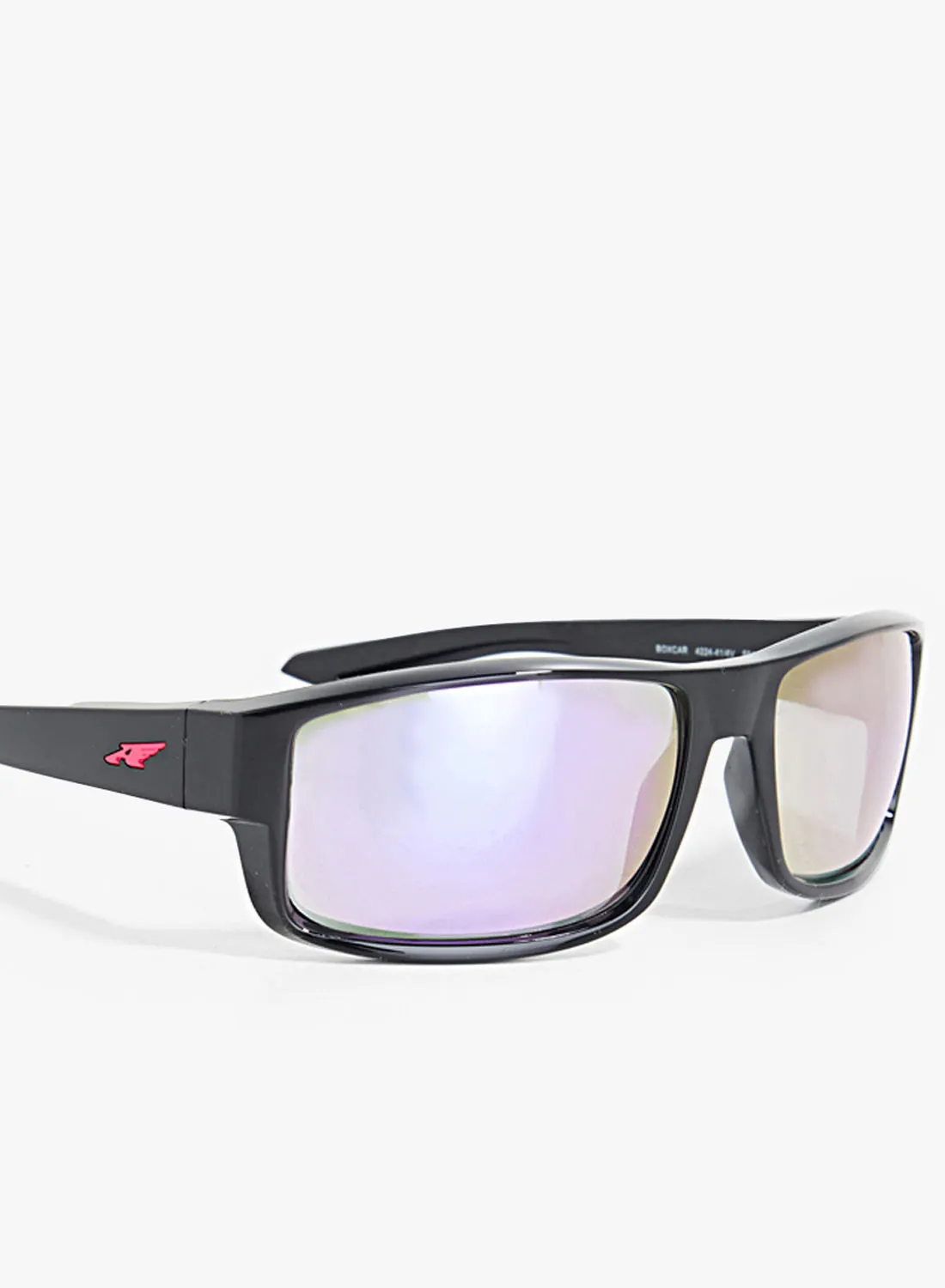 Arnette Men's Black Boxcar Mirrored Sunglasses