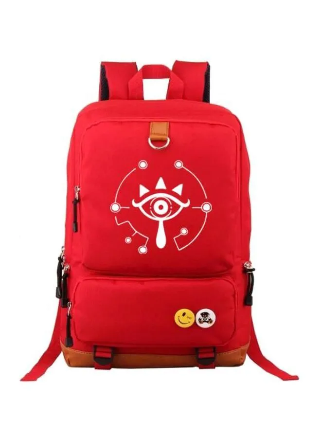 Generic Legend Of Zelda Series Canvas Backpack Red/Brown