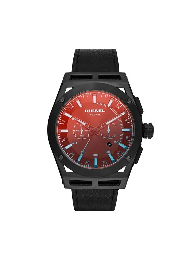 DIESEL Men's Analog Leather Wrist Watch - DZ4544 - 48 mm