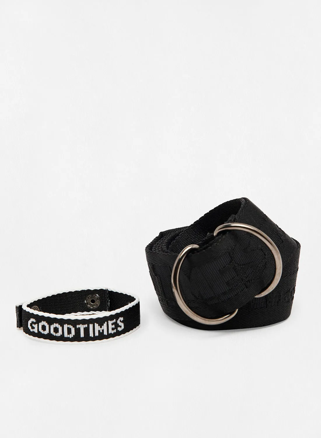 Goodtimes Van Allen D-Ring Belt and Bracelet Set Black