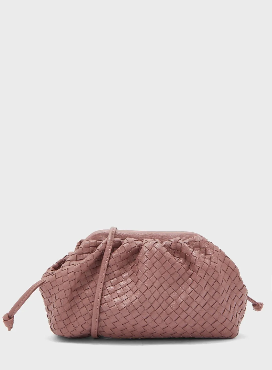 ELLA Weave Pouch Bag with Crossbody Strap