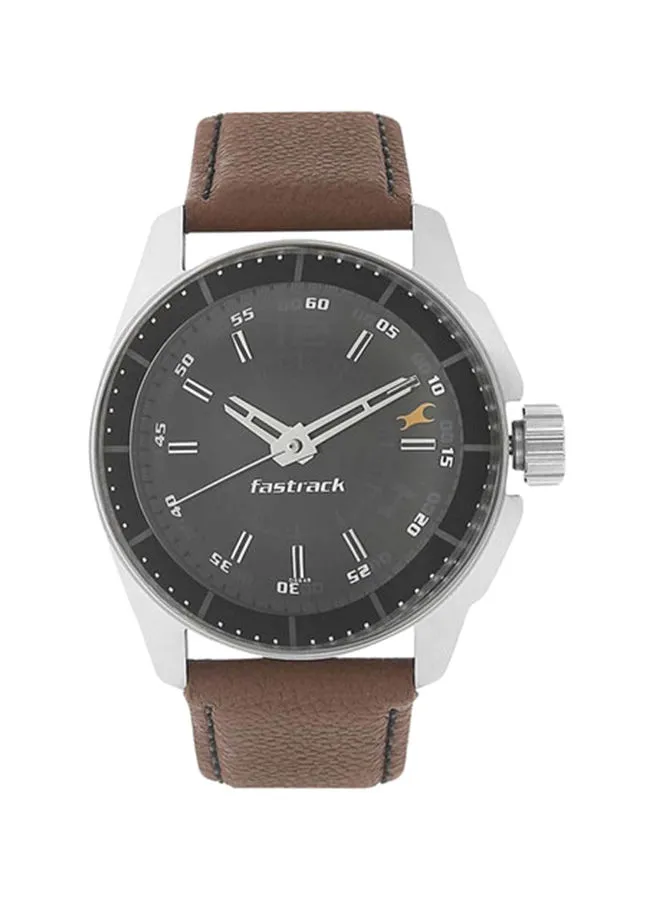 fastrack Men's Leather Analog Watch 3089SL05