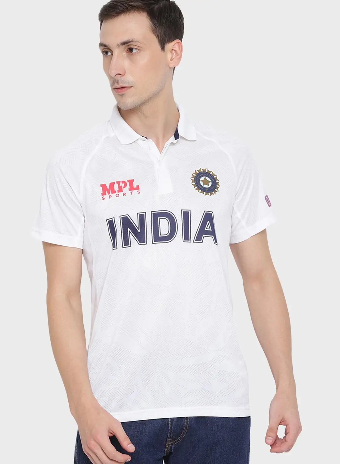 تي شيرت MPL Sports باللون الأبيض الهندي