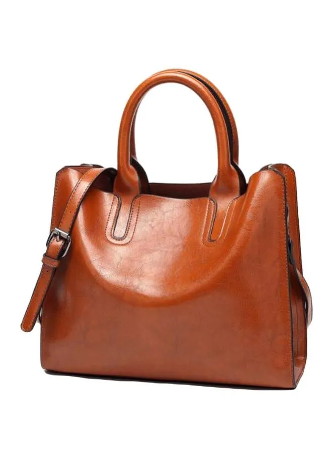 Generic Leather Handbag Brown