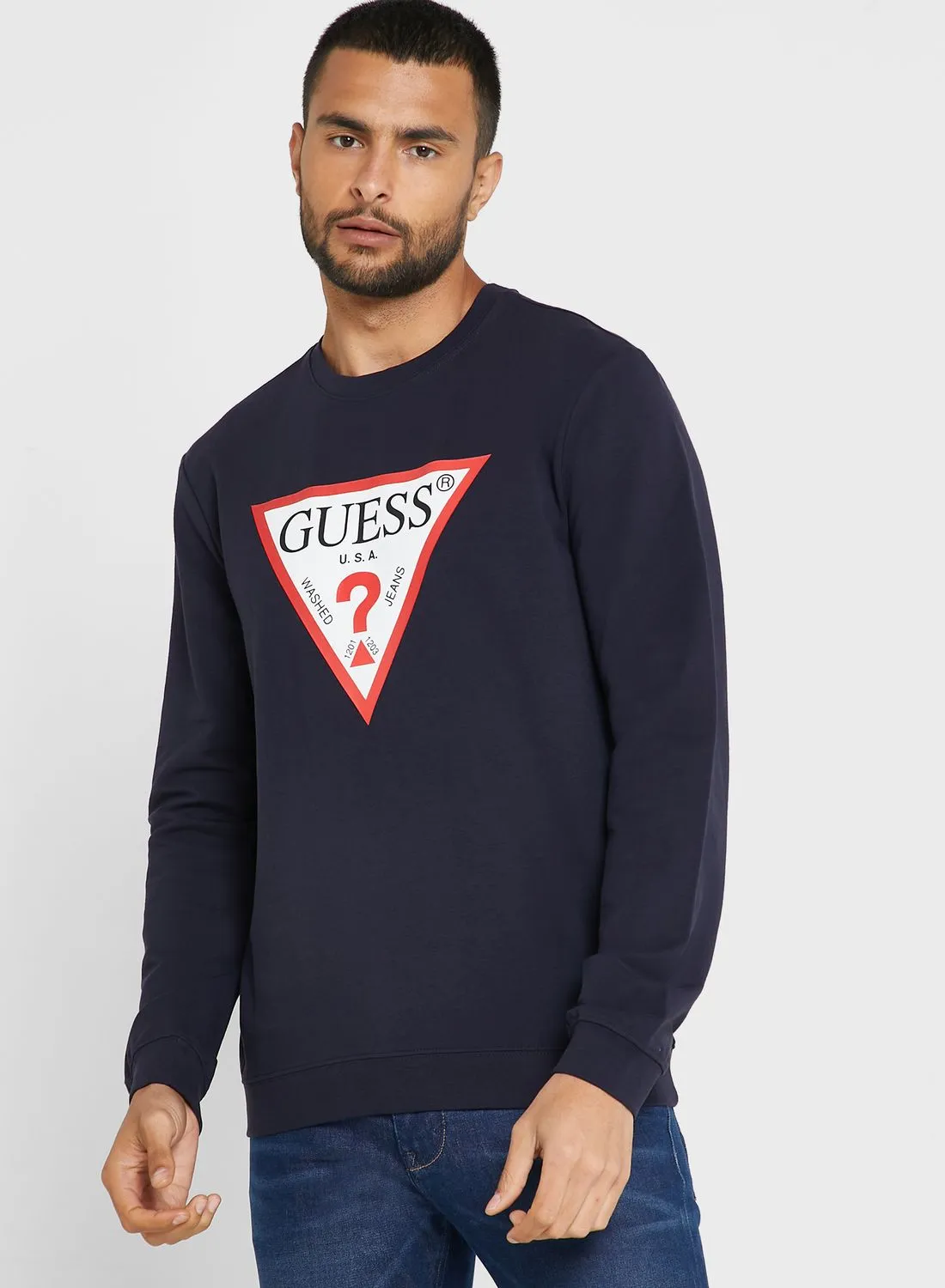 GUESS Logo Printed Sweatshirt