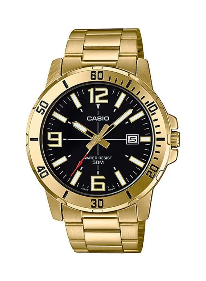 CASIO Men's Enticer Analog Watch MTP-VD01G-1BV - 45 mm - Gold
