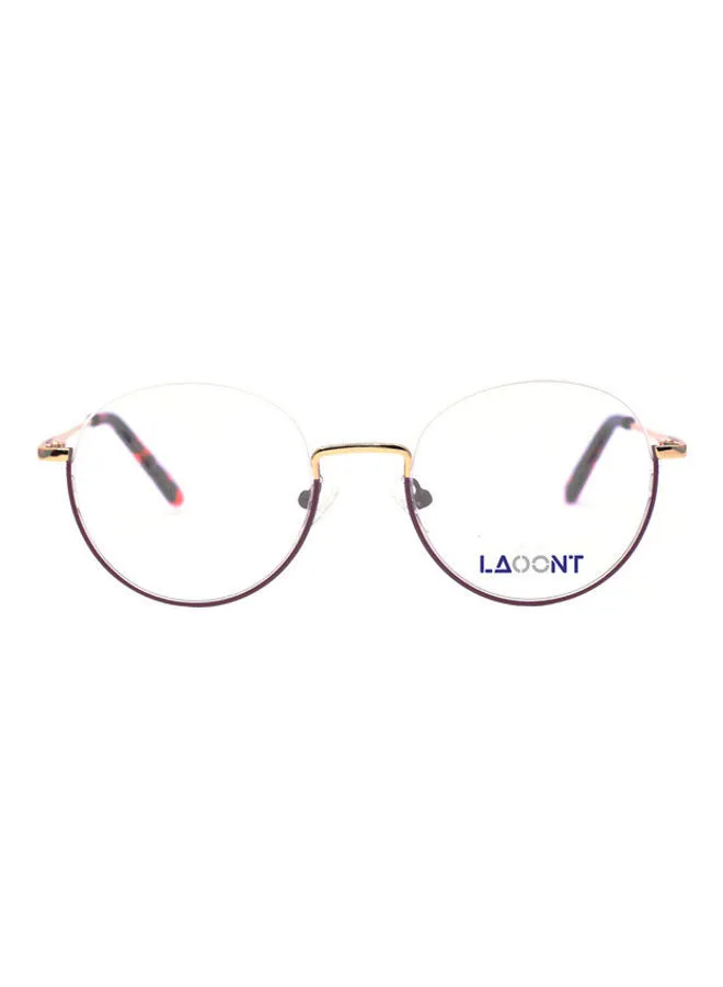 LAOONT unisex Round Semi-Rimless Eyeglass Frame