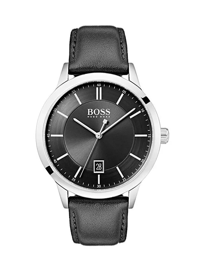 HUGO BOSS Men's Leather Strap Analog Quartz Wrist Watch 1513611