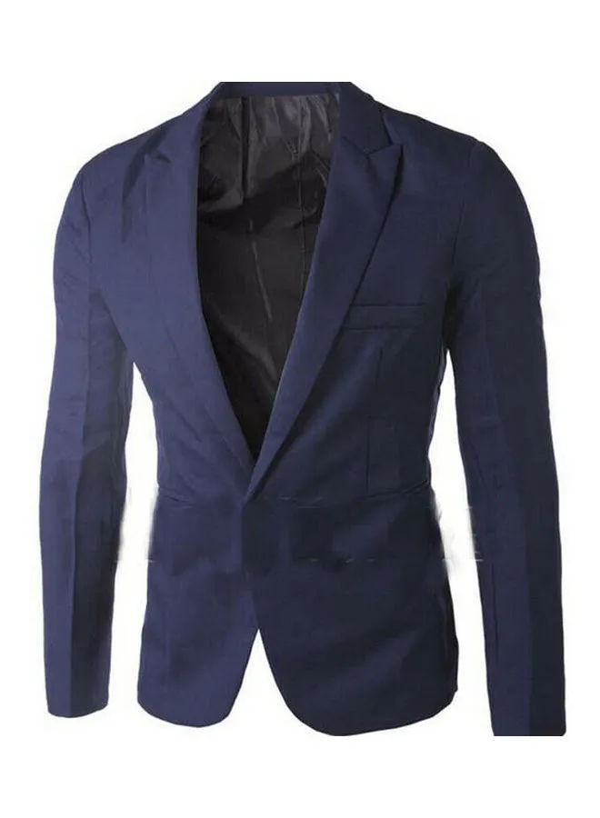 Generic One Button Blazer Blue