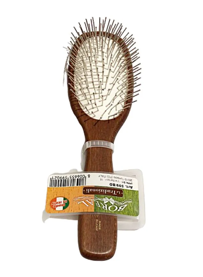 Generic Small Oval Hair Brush Brown/Beige 6centimeter
