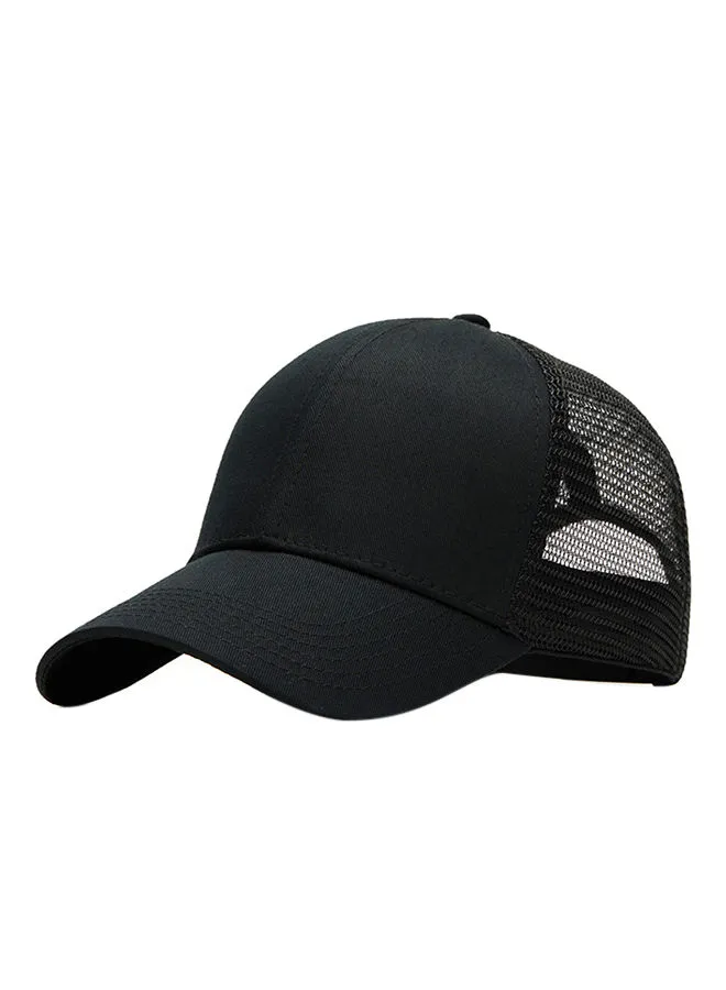 شاربدو قبعة بيسبول شبكية قابلة للتنفس أسود