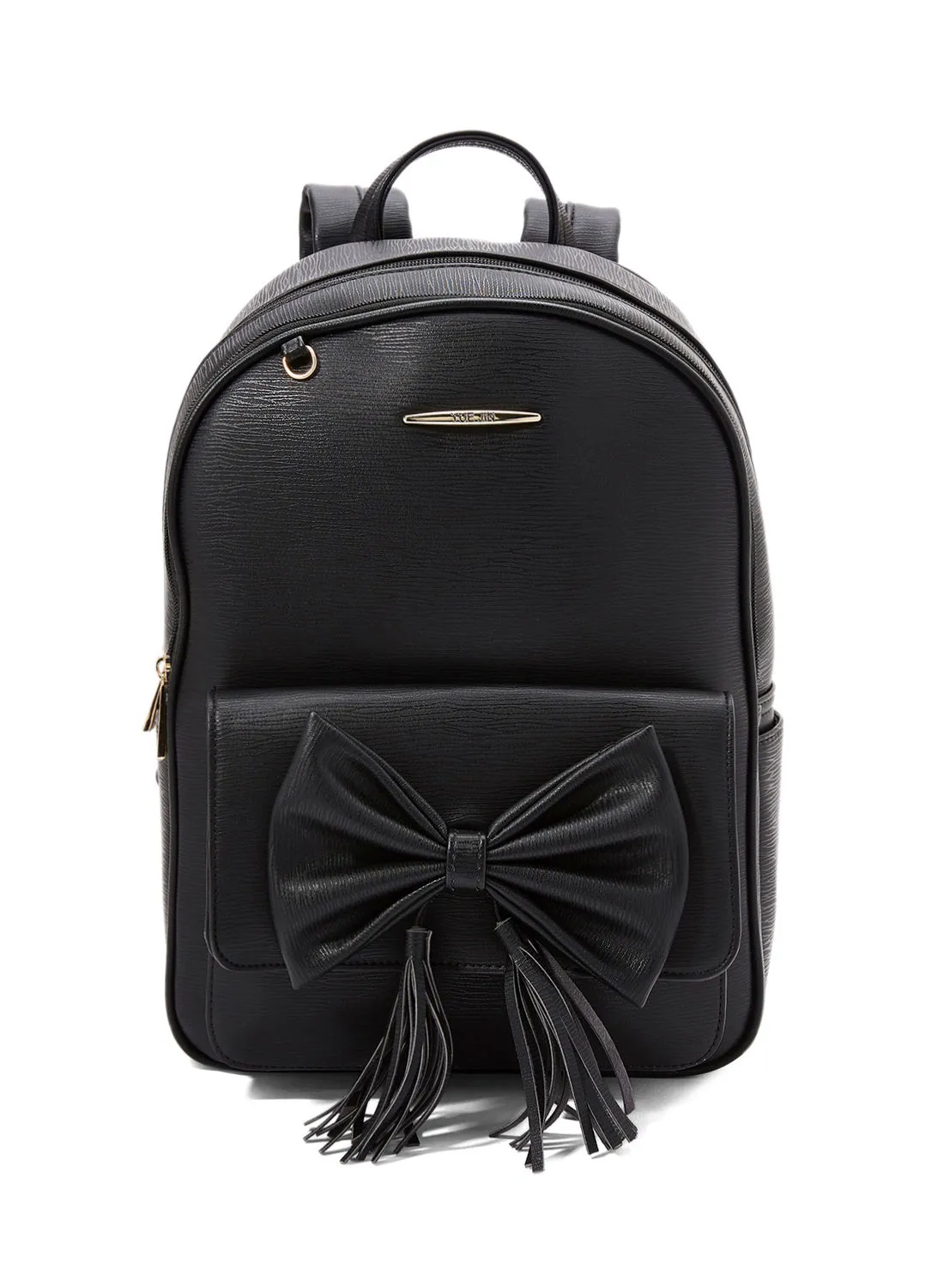 YUEJIN Faux Leather Backpack Black