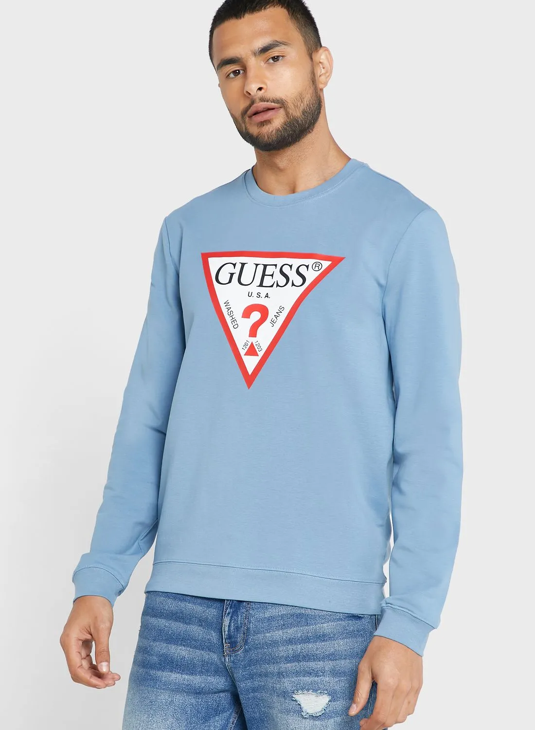 GUESS Logo Printed Sweatshirt