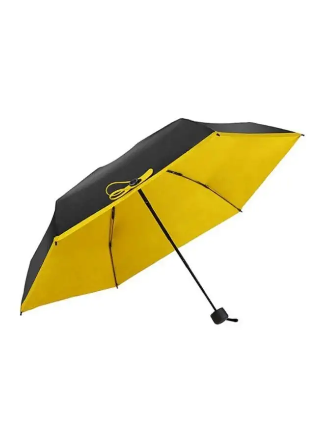 QiaoKai مظلة مضادة للأشعة فوق البنفسجية مظلة مضادة للرياح أسود / أصفر