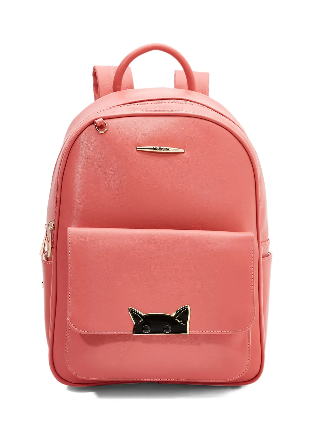 YUEJIN Faux Leather Backpack Red