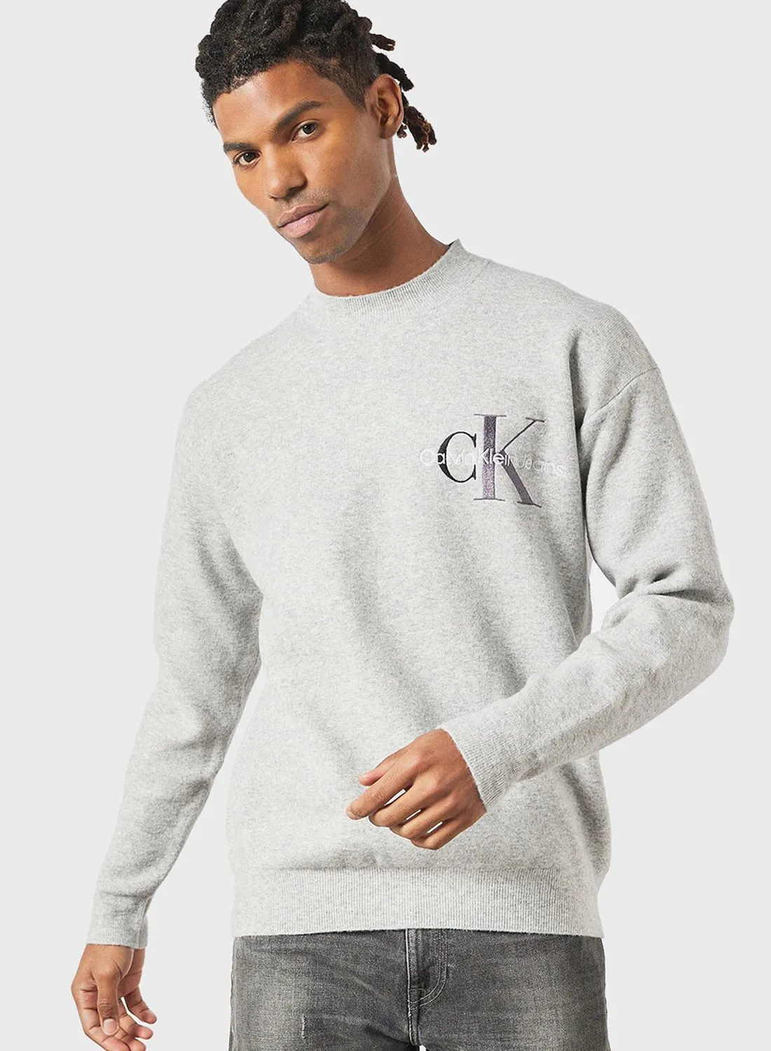 Calvin Klein Jeans Logo Crew Neck Sweater