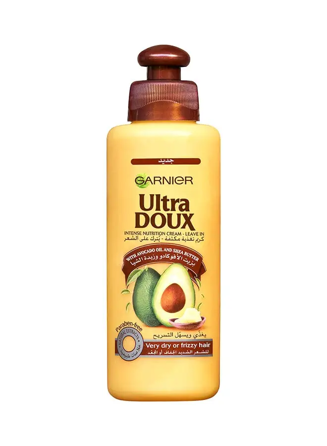 Garnier Ultra Doux Avocado Oil And Shea Butter Intense Nourishment Leave-In Cream Yellow 200ml