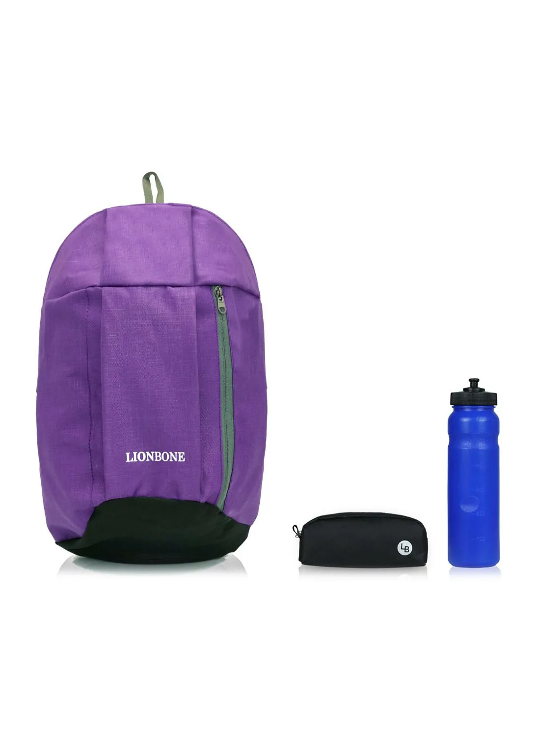 LIONBONE Combo of Backpack, Pouch and Sipper Purple/Black