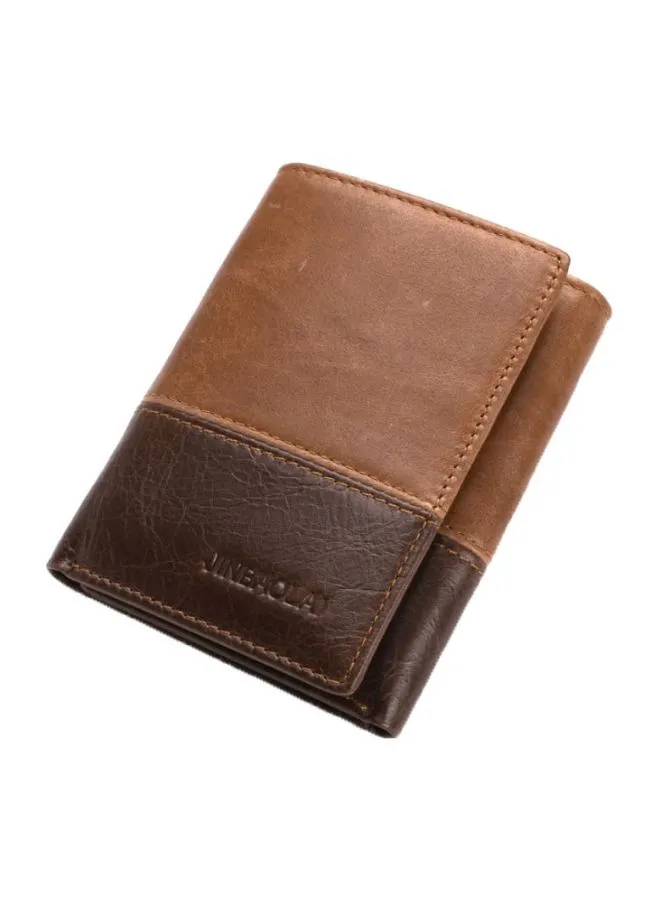 Beauenty Colourblock Leather Mens Wallet Brown