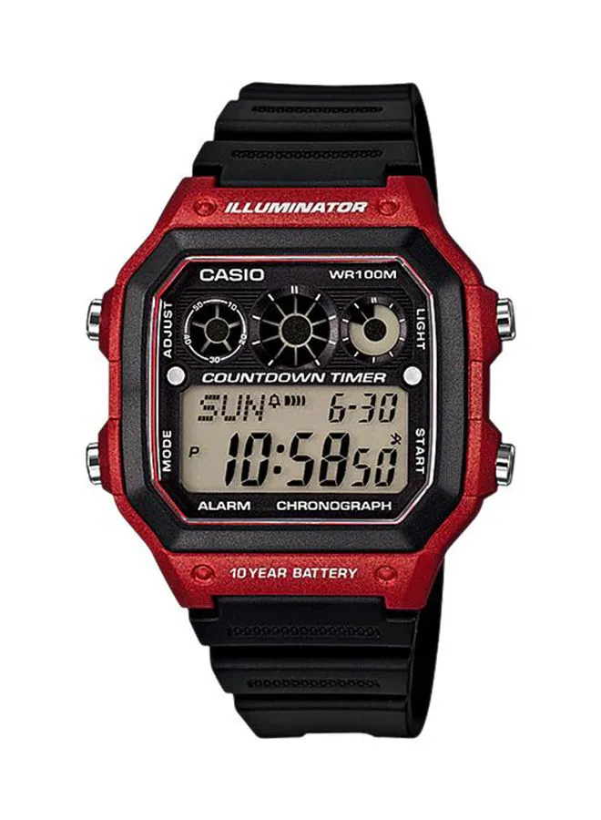 CASIO ساعة كاجوال رقمية للرجال AE-1300WH-4A - 42 ملم - أسود