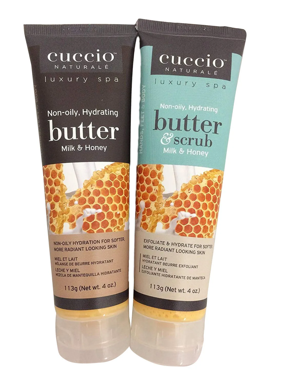 Cuccio Pack Of 2 Non Oily Hydrating Milk And Honey Butter Scrub 2 x 113grams