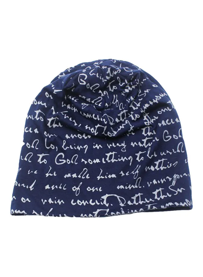 Generic Printed Slouch Beanie Blue/White