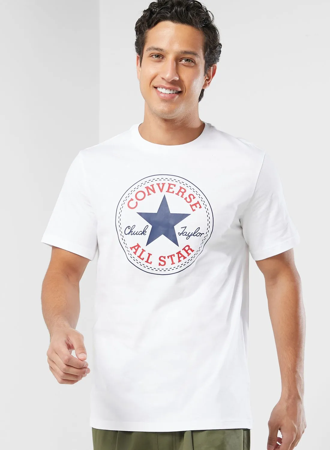 CONVERSE Standard Fit Center Front Large Logo Star T-Shirt