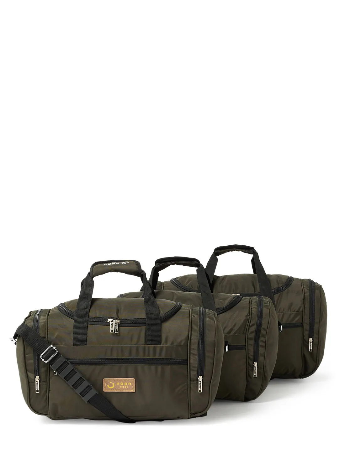 Noon East 3-Piece Lightweight Waterproof Polyester Multipurpose Luggage Duffle Bag/Gym Bag Set 20/22/24 Inch Green