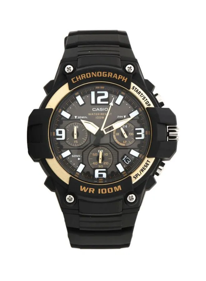 CASIO Men's Resin Chronograph Wrist Watch MCW-100H-9A2VDF - 52 mm - Black