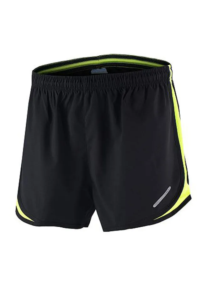 ARSUXEO 2 in 1 Running And Cycling Sports Shorts Green/Black