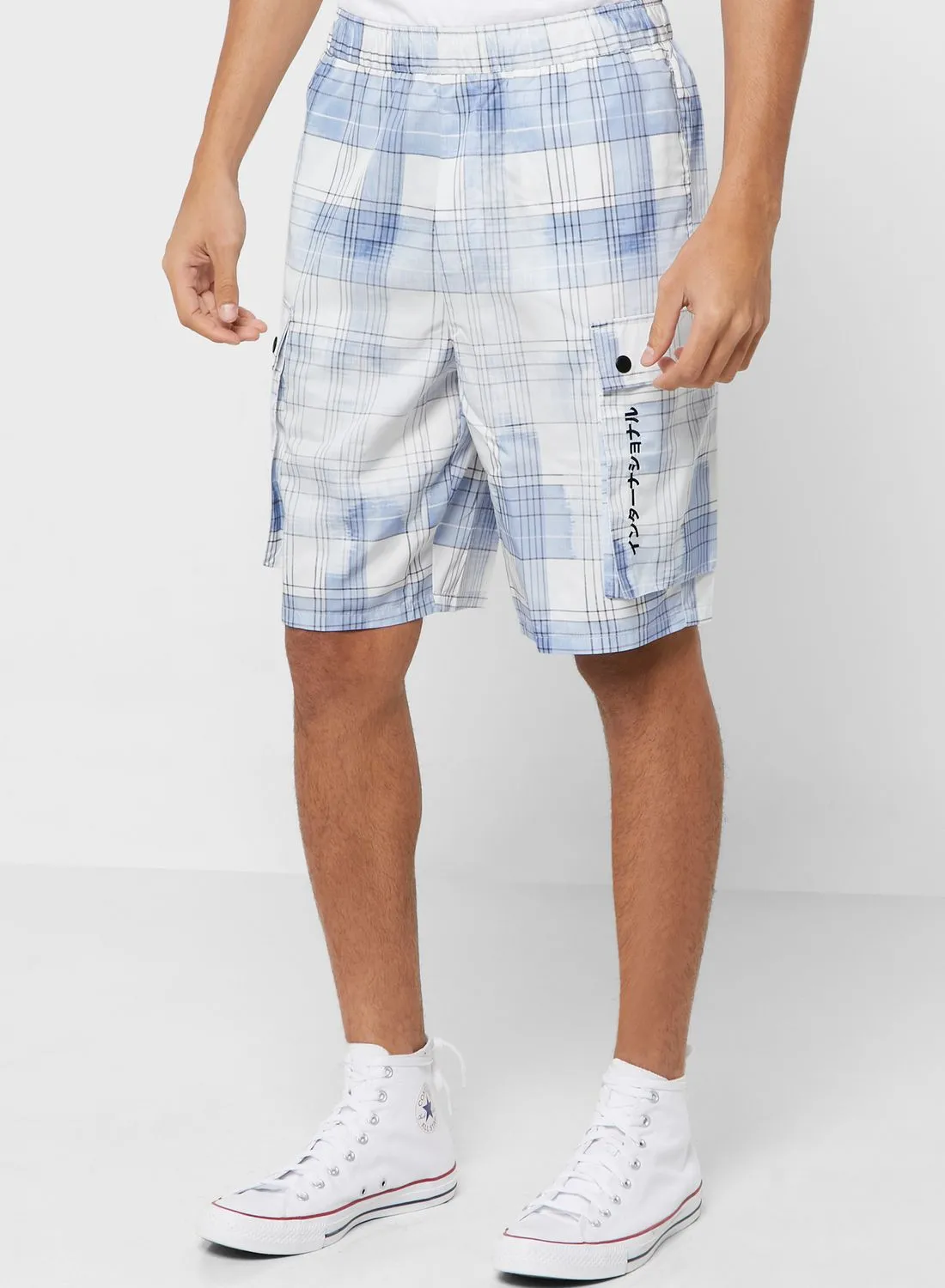 TOPMAN Checked Oversized Shorts