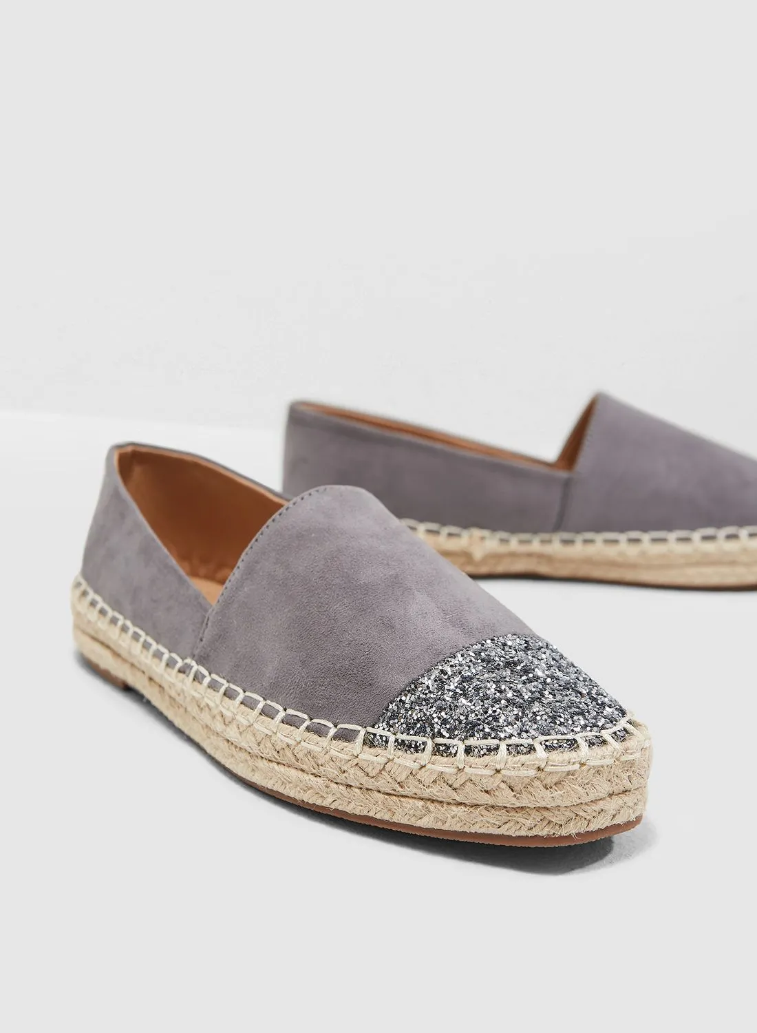 Ginger Espadrilles With Glitter Toe