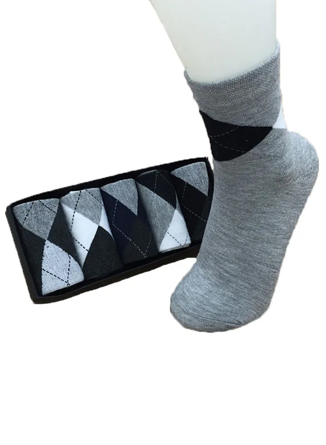 Joychic 5 Pair Of Checkered Socks Multicolour