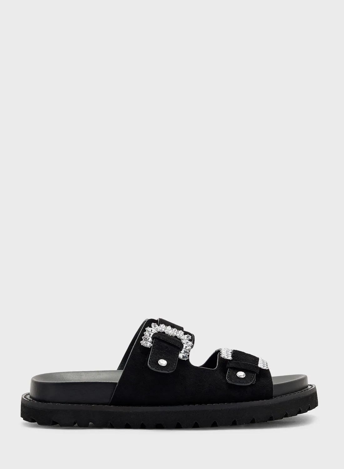 RIVER ISLAND Double Buckle Flat Sandals
