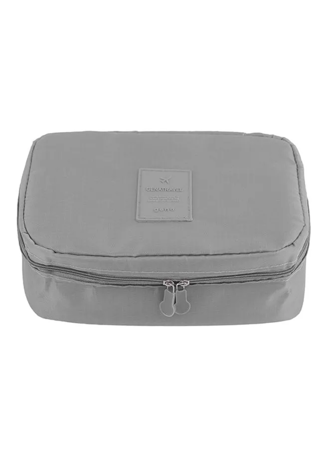 OUTAD Solid Nylon Zipper Cosmetic case Grey
