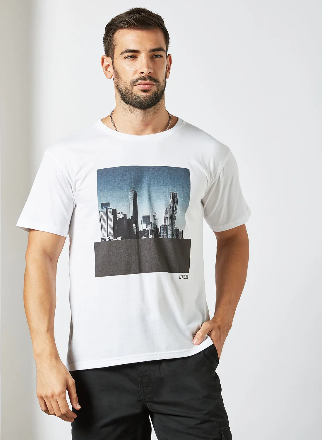 Sivvi x D'Atelier City Graphic Print T-Shirt White