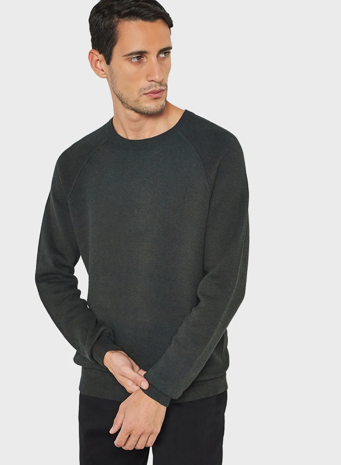 Mango Man Cable Knit Long Sleeve Sweater