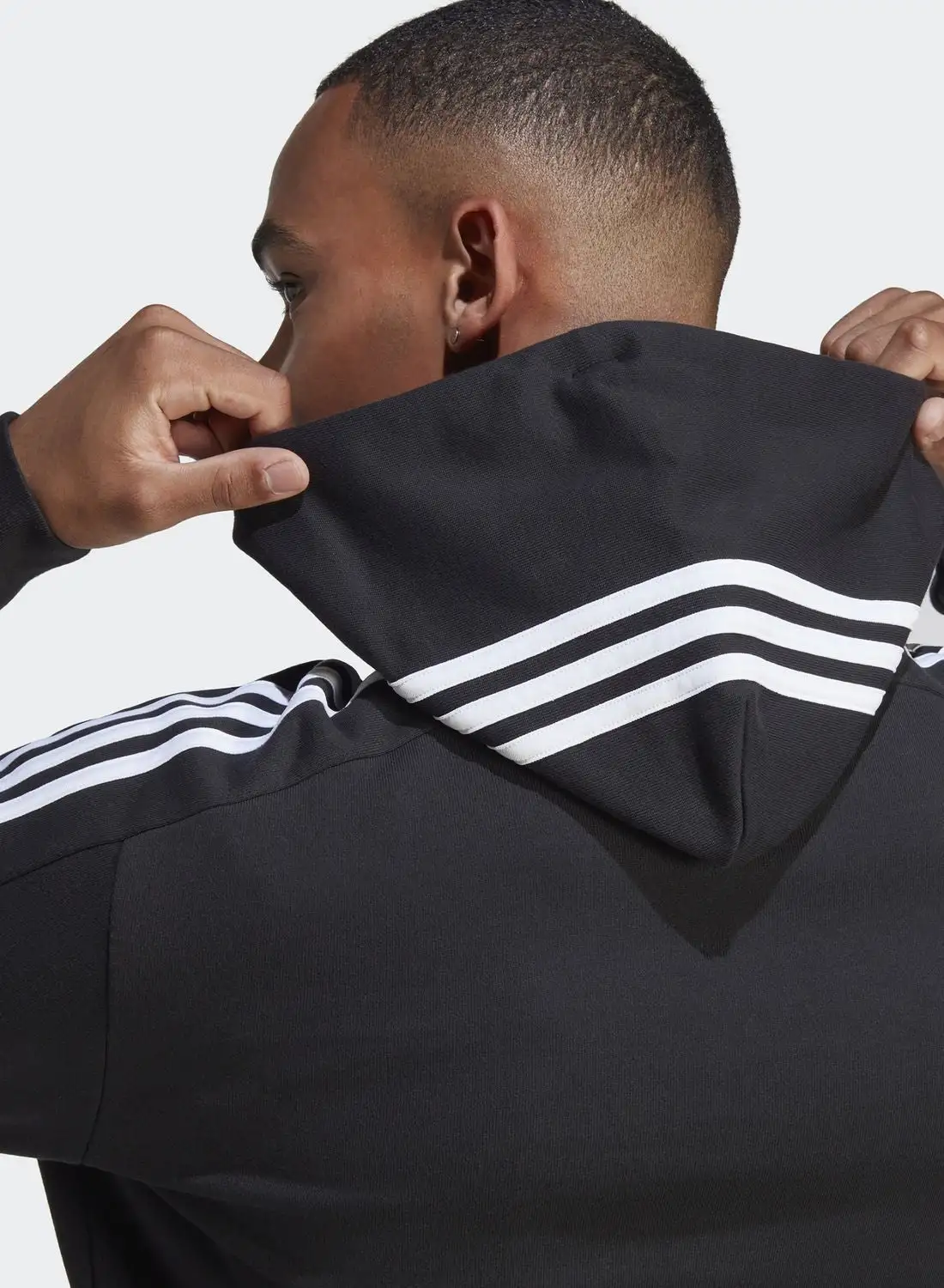 Adidas 3 Stripe French Terry Hoodie